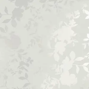 Laura Ashley Westbourne Silver Floral Smooth Wallpaper Sample