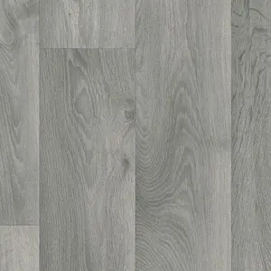 Grey B18820521 Contract Wood Effect Commercial Vinyl Flooring For Office, Shop, Waterproof Lino Flooring-2m(6'6") X 2m(6'6")-4m²