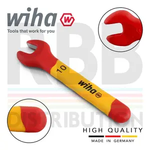 Wiha Spanner Wrench 10mm VDE Electricians Single Insulated Open End 43030