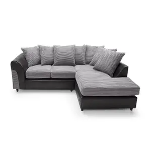 Harvey Right Facing Corner Sofa in Grey