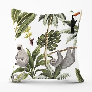 Tropical Sloths Outdoor Cushion 45cm x 45cm