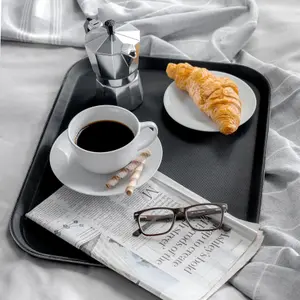 Rectangle Non-Slip Serving Tray - 66cm x 45.5cm - Black