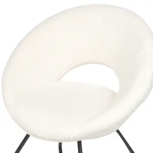 Dining Chair RACHEL Boucle White