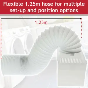 SPARES2GO Condenser Vent Box & Hose Kit compatible with White Knight Tumble Dryers (1.25m)