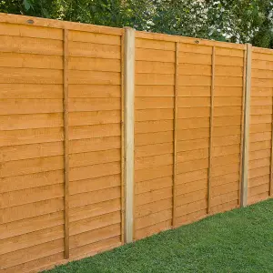 Forest Garden Traditional Overlap Dip treated 5ft Wooden Fence panel (W)1.83m (H)1.52m