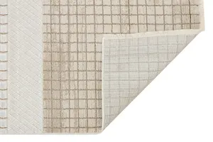 Silver Abstract Modern,Natural Fibers Wool Geometric Rug For Bedroom & Living Room-160cm X 230cm