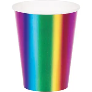 Creative Party Converting Bright And Bold Party Cup (Pack of 8) Multicoloured (One Size)