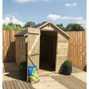 12 x 6 Garden Shed Pressure Treated T&G Single Door Apex Wooden Garden Shed - 3 Windows (12' x 6') / (12ft x 6ft) (12x6)