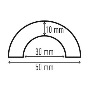 Durable Adhesive Warning Pipe Impact Protection Profiles P30 - 1 Metre