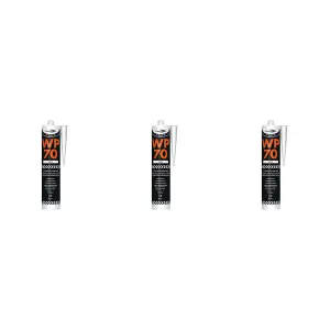 Bond it WP70 Oxime Silicone Anthracite EU3 310ml (Pack of 3)