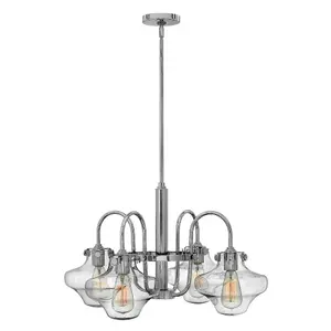 Elstead Congress Multi Arm Chandelier Chrome Finish, E27