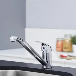 SIA KT1 Polished Chrome Single Lever Monobloc Swivel Spout Kitchen Mixer Tap