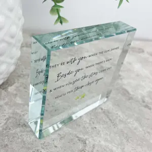 Sympathy Memorial Glass Ornament Crystal Token