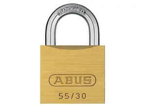 ABUS Mechanical 55/30mm Brass Padlock Carded