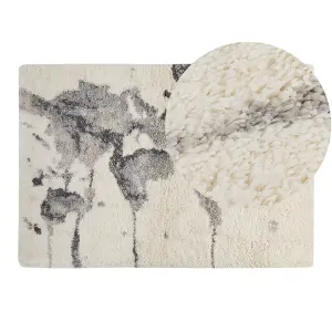 Shaggy Area Rug 160 x 230 cm White and Grey SEVAN