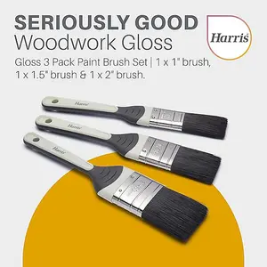 HARRIS Seriously Good Woodwork Gloss Paint Brush 3 Pack (102021010)