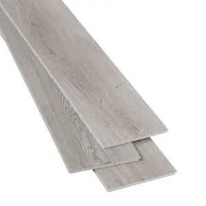 GoodHome Mambo Grey Wood effect Synchronised Click vinyl Planks, 2.17m²