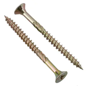 Countersunk Wood Screws 5.0 x 60mm Serrated Edge Prevent Splitting PZ2 100pc