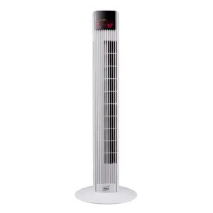 Neo 36 inch White Free Standing 3 Speed Tower Fan with Remote Control