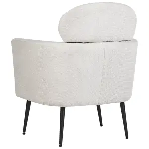 Beliani Retro Armchair SOBY Fabric Cream