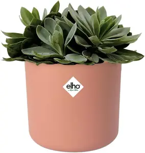 Elho B.for Soft Round 16cm Delicate Pink Recycled Plastic Plant Pot