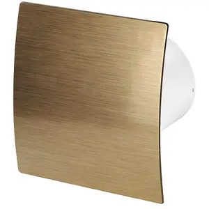 Awenta 125mm Pull Cord Extractor Fan Gold ABS Front Panel ESCUDO Wall Ceiling Ventilation