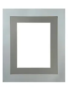 Metro Light Grey Frame with Dark Grey Mount for Image Size 14 x 11 Inch