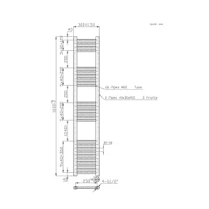 Right Radiators Prefilled Thermostatic Electric Heated Towel Rail Straight Ladder Warmer Rads - Chrome 1600x300 mm