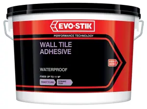 Evo-Stik - Waterproof Wall Tile Adhesive for Ceramic Tiles - 10L