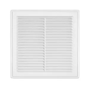 SQUARE air vent with no screws visible cover plate and fly screen,flat back (250mm high x 250mm wide)