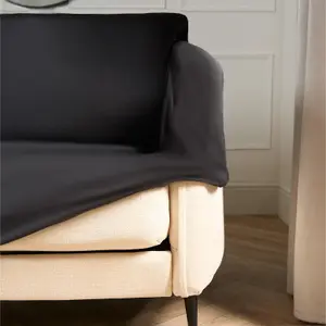 Sofa Covers Slip Elastic Stretch 2 Seater Couch Chair Protector, Black