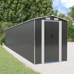 Berkfield Garden Shed Anthracite 192x938x223 cm Galvanised Steel