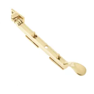 AFIT Polished Brass Victorian Casement Window Stay - 8"/205mm