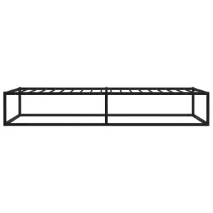 Berkfield Bed Frame Black Metal 90x200 cm