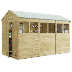 BillyOh Switch Tongue and Groove Apex Wooden Shed - 12x6 Windowed - 15mm Thickness