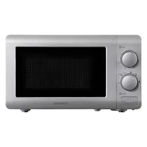 Daewoo Microwave 800W 20 Litre With Defrost Energy Efficient Cooking Silver