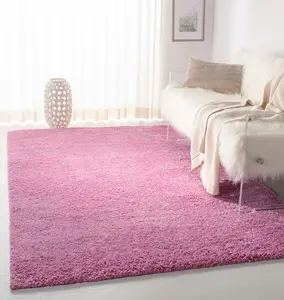 Smart Living Shaggy Soft Thick Area Rug, Living Room Carpet, Kitchen Floor, Bedroom Soft Rugs 60cm x 110cm - Dusky Pink