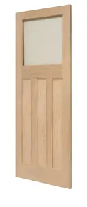 Edwardian Traditional Oak Glzd Door 1981 x 838mm