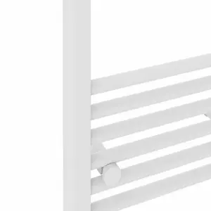 Rinse Modern Bathroom Heated Towel Rail Ladder Radiator 1000x400mm Straight for Bathroom Kitchen White