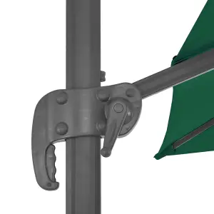 Berkfield Cantilever Umbrella with Aluminium Pole Green 300x300 cm