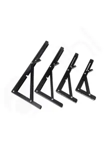 Dihl 8 inch Black Folding Shelf Bracket - 2 Pairs