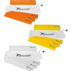 15 PACK 34x7cm Rectangular Rubber Marker Set - ORANGE - Non-Slip Indoor Pitch