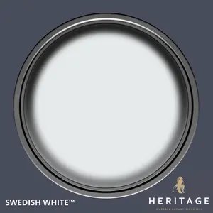 Dulux Trade Heritage Swedish White Velvet matt Wall paint, 2.5L