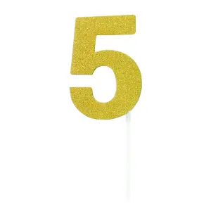 Bristol Novelty Diamond Number Cake Topper Gold (6)