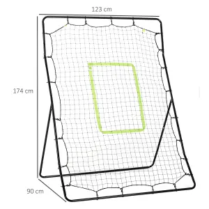 HOMCOM Rebounder Net Kids Adults Baseball Softball Training Aid Goal Play