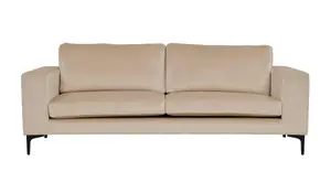 Bolero Sofa , 3,seater , Beige Velvet