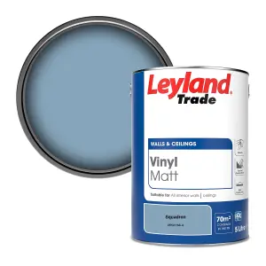 Leyland Trade Vinyl Matt Walls & Ceilings Emulsion Paint Squadron (PPG1160-4) 5L