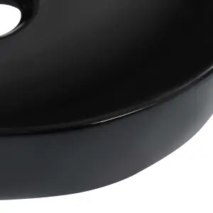 Wash Basin 42.5x42.5x14.5 cm Ceramic Black