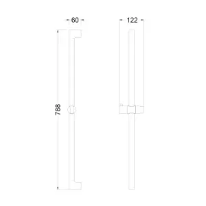 Aquadry Oria Chrome effect Straight Adjustable shower riser rail, 78.8cm