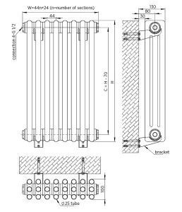 Warmhaus 3 Column 500mm(h) x 695mm(w)